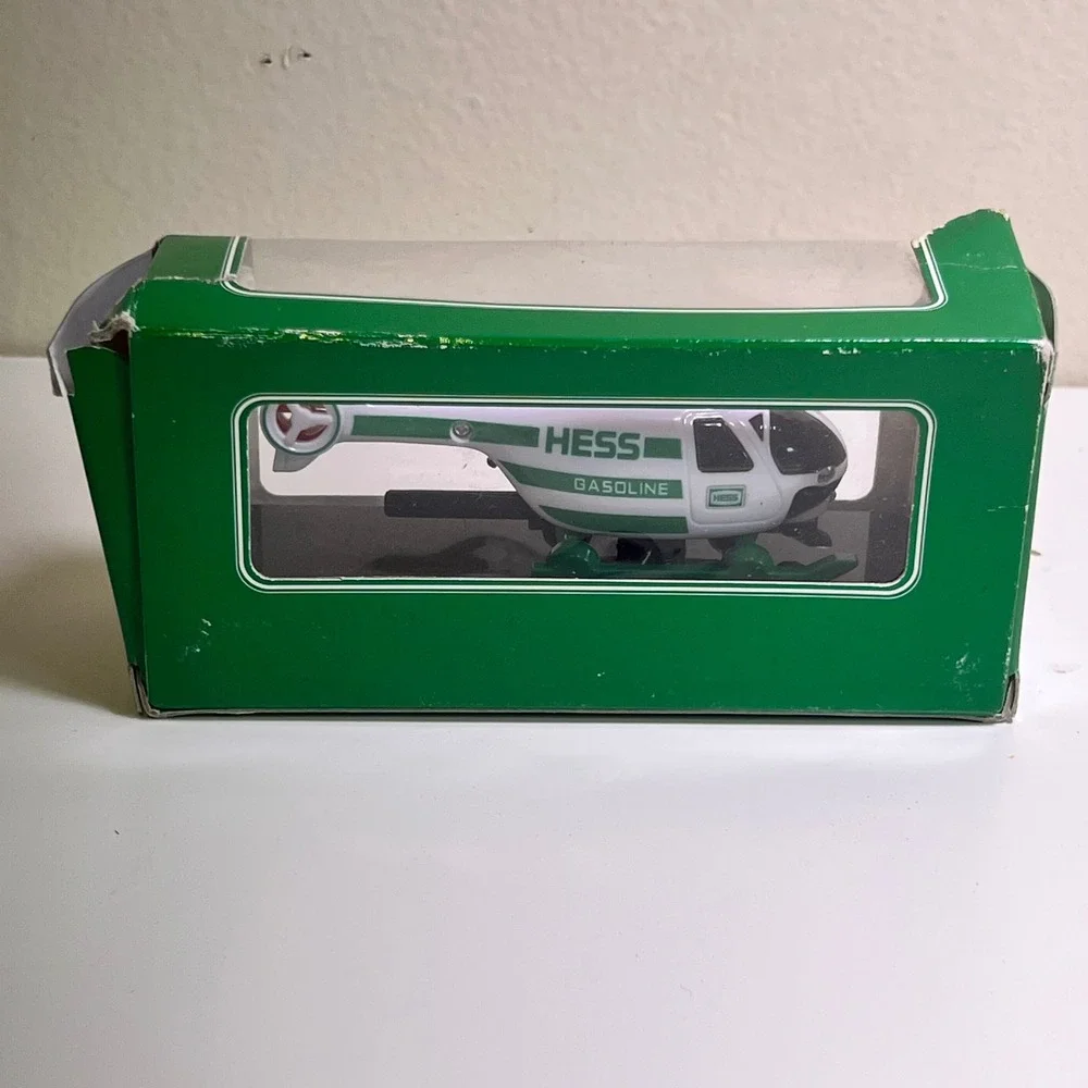 Hess 2005 Miniature Helicopter White Green Red Collectible Toy Boxed